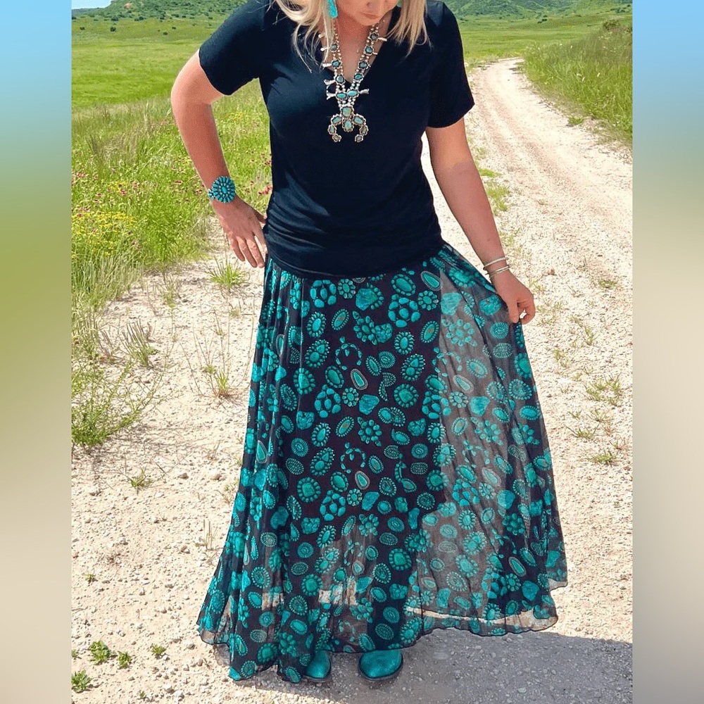 NWT Concho Kreek Maxi Skirt by Sterling Kreek- Women's Skirt Sz Sm/Md